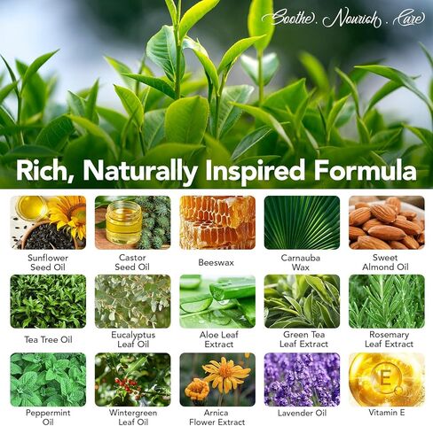 بلسم شجرة الشاي للتخفيف السريع من حكة الجلد - يخفف الانزعاج الناتج عن لدغات الحشرات والطفح الجلدي وجفاف الجلد وتهيج القدم - تركيبة طبيعية وخالية من العطور ولطيفة، آمنة للبشرة الحساسة وجميع الأعمار in Kuwait