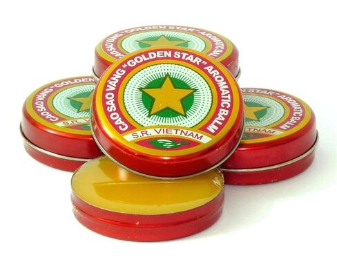 12 Boxes X 3 Grams (Net Weight), Golden Star Balm, Cao Sao Vang Vietnam, Aromatic Balsam in Saudi Arabia