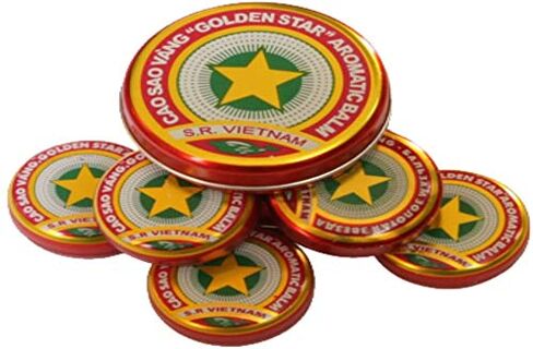 12 Boxes X 3 Grams (Net Weight), Golden Star Balm, Cao Sao Vang Vietnam, Aromatic Balsam in Saudi Arabia