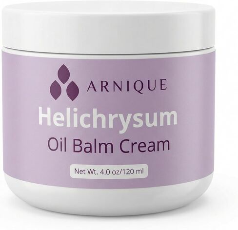 Helichrysum Essential Oil Balm Cream – Thick Herbal Balm Cream with Natural Botanical Aroma – Moisturizing Support for Appearance of Bruised or Fragile Skin – 4 oz in Saudi Arabia
