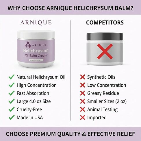 Helichrysum Essential Oil Balm Cream – Thick Herbal Balm Cream with Natural Botanical Aroma – Moisturizing Support for Appearance of Bruised or Fragile Skin – 4 oz in Saudi Arabia