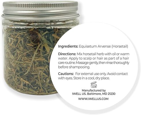 Well's Oil Dried Herb Horsetail | 100% Natural Horsetail Herb | DIY Herbal Infusion Ingredient | Cosmetic Use Only | 0.5 Ounce (14 Gram) in Saudi Arabia