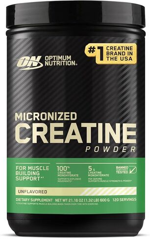Optimum Nutrition Micronized Creatine Monohydrate Powder, Unflavored, 120 Servings, 600 Grams (Packaging May Vary) in Saudi Arabia