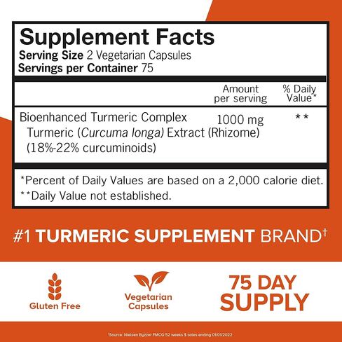 Qunol Turmeric Curcumin Supplement, 1000mg with Ultra High Absorption, for Joint Support, Extra Strength Capsules, 150 Count in Saudi Arabia