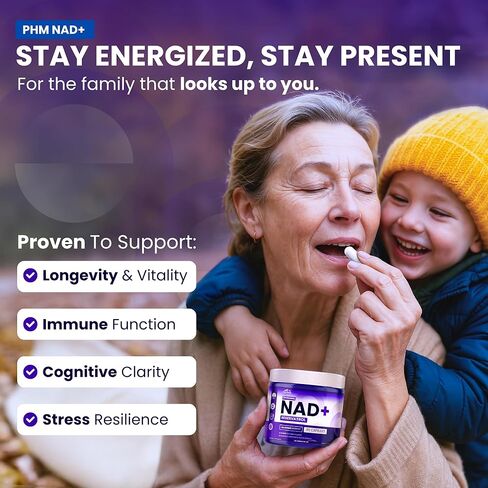 PHM NAD Resveratrol Supplement - 10,000mg Extra Strength | NAD+ Liposomal Supplements for Men and Women | NMN & NMNH Alternative | 90 Capsules, 1.5 Months Supply in Kuwait