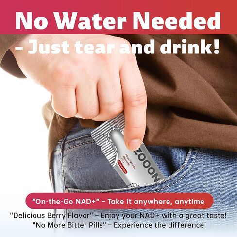 Zooone- NAD+ مكمل 30 قطعة، نيكوتيناميد ريبوسيد وريسفيراترول ممتاز، إصلاح الحمض النووي والشيخوخة الصحية، مكمل NAD المتقدم للرجال والنساء، يعزز الطاقة الخلوية. in Kuwait