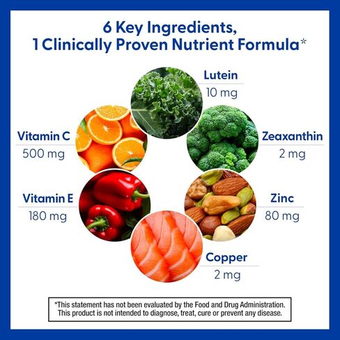 PreserVision AREDS 2 Eye Vitamins, #1 Eye Doctor Recommended Brand, Lutein and Zeaxanthin Supplement with Vitamin C, Vitamin E, Zinc, and Copper, 90 Softgels (Minigels) in Kuwait