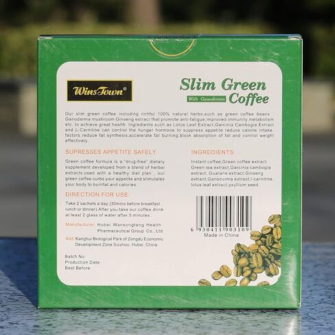 Premium Green Coffee with Ganoderma & Herbal Extracts - Energizing Instant Coffee Blend for Metabolism & Antioxidant Support, 18 Sachets in Saudi Arabia
