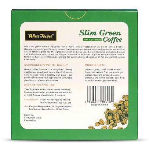 Premium Green Coffee with Ganoderma & Herbal Extracts - Energizing Instant Coffee Blend for Metabolism & Antioxidant Support, 18 Sachets in Saudi Arabia