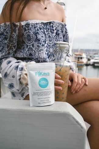 FijiKava Instant Kava Kava Powder 500g – Premium Kava Root Powder with High Kavalactone Content – Natural Relaxation Aid for Calmness, Stress Relief, and Sleep Support – Easy-to-Mix in Kuwait