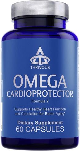 Thrivous Omega Cardioprotector – Advanced Heart & Circulation Support Supplement with AvailOm Omega-3, Garlic, Gotu Kola, Oligopin Pine Bark – 60 Vegan Capsules in Saudi Arabia