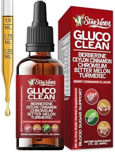 مزيج جلوكو كلين العشبي الخالي من السكر مع البربارين والكروم والبطيخ المر والجينسنغ وحمض ألفا ليبويك للعافية اليومية in Kuwait