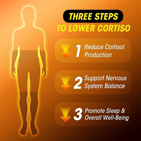 مكمل الكورتيزول للنساء، مخفض الكورتيزول 25 في 1، مدير الكورتيزول، أشواغاندا للنساء والرجال، مكمل الكورتيزول مع الروديولا الوردية، إل-ثيانين، للمزاج، التركيز، دعم النوم، 90 كبسولة in Kuwait