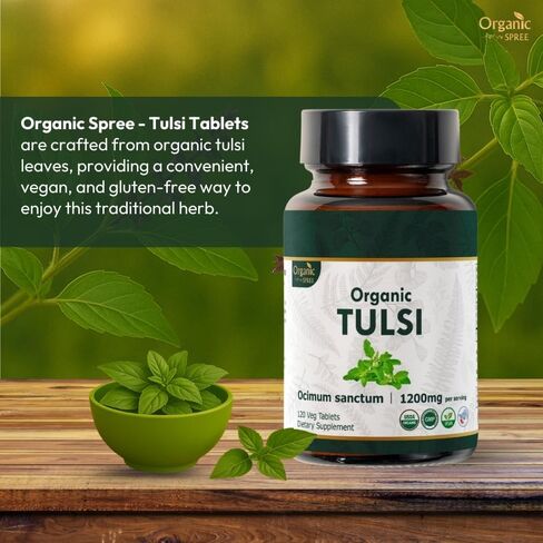 Mucuna & Tulsi Supplement – 120 Tablets Each – USDA Organic Ayurvedic Blend – Mucuna Pruriens & Holy Basil (Ocimum Sanctum) – Herbal Support for Natural Balance & Well-Being in Kuwait