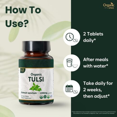 Mucuna & Tulsi Supplement – 120 Tablets Each – USDA Organic Ayurvedic Blend – Mucuna Pruriens & Holy Basil (Ocimum Sanctum) – Herbal Support for Natural Balance & Well-Being in Kuwait