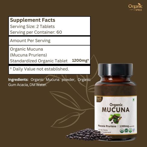 Mucuna & Tulsi Supplement – 120 Tablets Each – USDA Organic Ayurvedic Blend – Mucuna Pruriens & Holy Basil (Ocimum Sanctum) – Herbal Support for Natural Balance & Well-Being in Kuwait