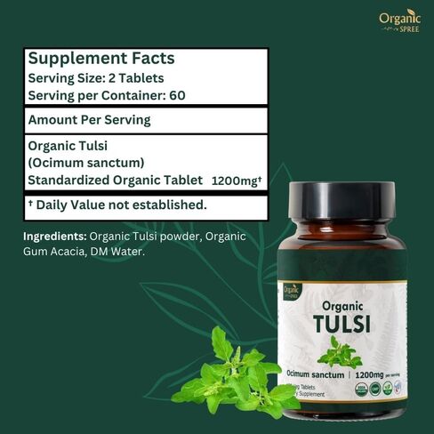 Mucuna & Tulsi Supplement – 120 Tablets Each – USDA Organic Ayurvedic Blend – Mucuna Pruriens & Holy Basil (Ocimum Sanctum) – Herbal Support for Natural Balance & Well-Being in Kuwait
