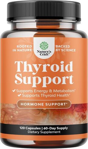 Herbal Thyroid Support Complex - Potent Kelp Iodine Supplement with L Tyrosine, Bladderwrack, Selenium & Pure Ashwagandha for Hormone Balance - Mood & Energy Dietary Pills - 60 Count in Saudi Arabia