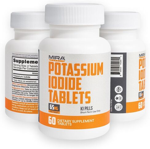Potassium Iodide Tablets (60 Count) Emergency Radiation Pills in Saudi Arabia