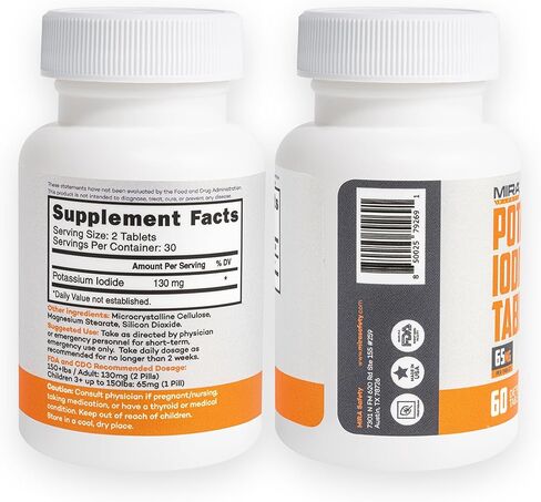 Potassium Iodide Tablets (60 Count) Emergency Radiation Pills in Saudi Arabia