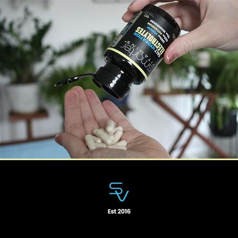 Smarter Electrolyte Capsules – Salt Pills with 1000mg Sodium, 500mg Potassium, 70mg Magnesium – Keto/Fasting & Workout Hydration Support – Zero Sugar – 30 Servings in Kuwait