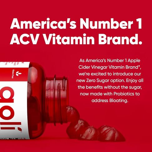 حلوى خل التفاح الخالية من السكر من جولي - خل التفاح مع فيتامين ب 12 والبروبيوتيك - بدون كحول سكر - نباتي، صديق للكيتو، خالي من الغلوتين in Kuwait