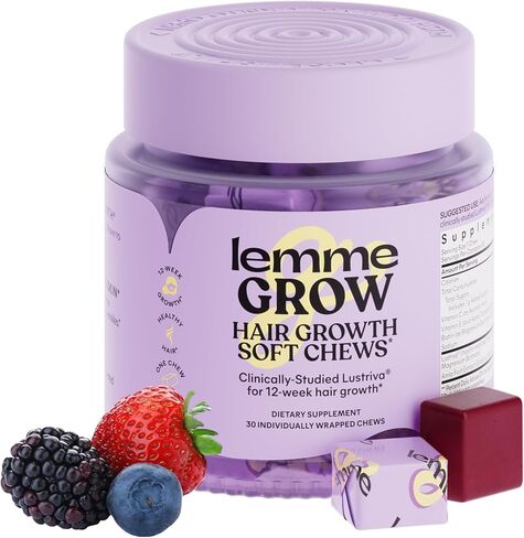 مضغ ليمي جرو مع مركب البيوتين والسيليكا لدعم نمو الشعر وتقليل الخطوط الدقيقة، نكهة الفواكه المختلطة (كمية تكفي لمدة 30 يومًا) in Kuwait