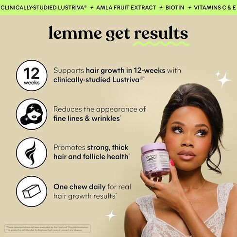 مضغ ليمي جرو مع مركب البيوتين والسيليكا لدعم نمو الشعر وتقليل الخطوط الدقيقة، نكهة الفواكه المختلطة (كمية تكفي لمدة 30 يومًا) in Kuwait