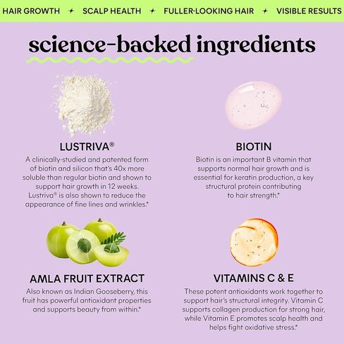 مضغ ليمي جرو مع مركب البيوتين والسيليكا لدعم نمو الشعر وتقليل الخطوط الدقيقة، نكهة الفواكه المختلطة (كمية تكفي لمدة 30 يومًا) in Kuwait