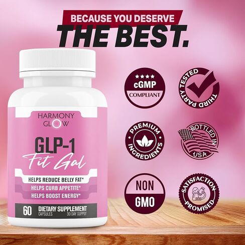 GLP-1 فيت جال | حبوب إنقاص الوزن ومثبطات الشهية وحارق الدهون للنساء | يدعم المسارات الصحية المرتبطة بنشاط GLP-1 | مكمل تم اختباره من قبل طرف ثالث - 60 كبسولة للبالغين in Kuwait