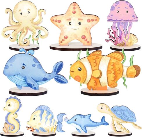 Wooden Fairy Party Decorations - 9PCS Wood Fairy Table Sign Decor Fairy Party Baby Shower Centerpieces Decor Fairy First Birthday Decorations Supplies Enchanted Forest Party Table Topper in Saudi Arabia