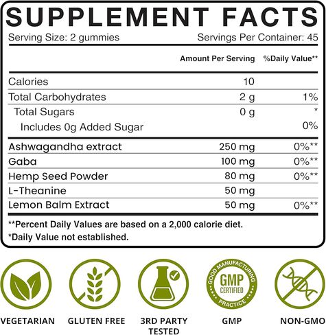مضغ القنب - قوة إضافية للسلام والاسترخاء - مملوء بزيت القنب والأشواغاندا والثيانين - مكمل للاسترخاء اللذيذ - راحة طبيعية - 90 قيراط - تم تركيبه في الولايات المتحدة الأمريكية in Kuwait