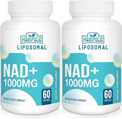 Liposomal NAD+ 1000 mg Supplement | High Bioavailability Liposomal Delivery | Cellular Energy & Wellness Support | Pure NAD+ Dietary Supplement for Men,Women, 60 Softgels in Saudi Arabia