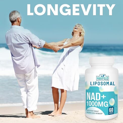 Liposomal NAD+ 1000 mg Supplement | High Bioavailability Liposomal Delivery | Cellular Energy & Wellness Support | Pure NAD+ Dietary Supplement for Men,Women, 60 Softgels in Saudi Arabia