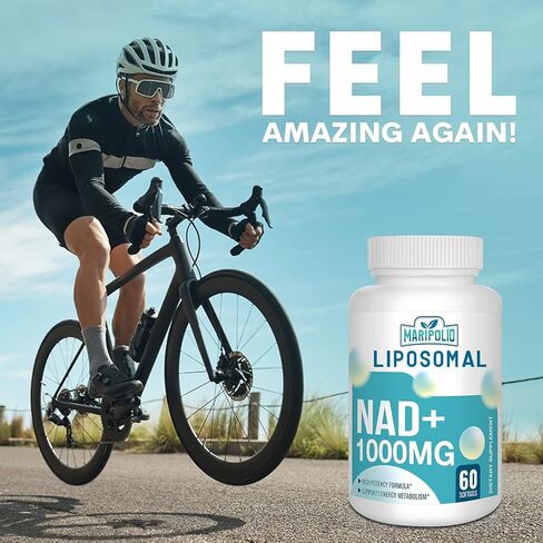Liposomal NAD+ 1000 mg Supplement | High Bioavailability Liposomal Delivery | Cellular Energy & Wellness Support | Pure NAD+ Dietary Supplement for Men,Women, 60 Softgels in Saudi Arabia