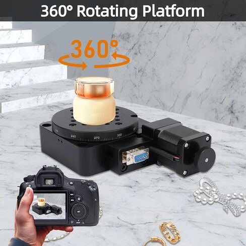 منصة دوارة HT03RA100 آلة دوارة كهربائية مراحل دوارة كهربائية دقيقة قطر الطاولة 100 مم منصة دوارة مرحلة دوران آلية ترس دودي in Kuwait