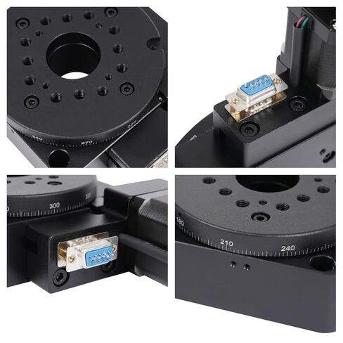 منصة دوارة HT03RA100 آلة دوارة كهربائية مراحل دوارة كهربائية دقيقة قطر الطاولة 100 مم منصة دوارة مرحلة دوران آلية ترس دودي in Kuwait