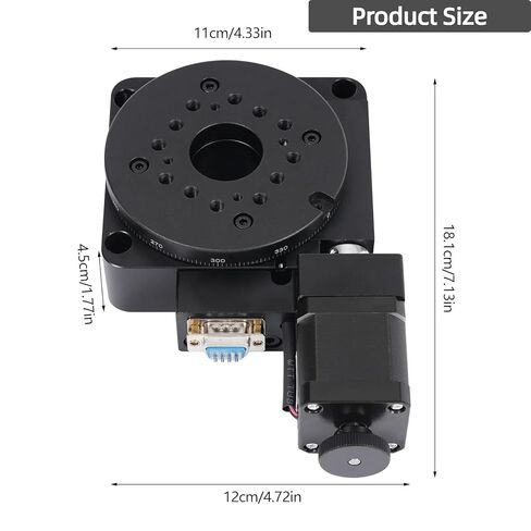 منصة دوارة HT03RA100 آلة دوارة كهربائية مراحل دوارة كهربائية دقيقة قطر الطاولة 100 مم منصة دوارة مرحلة دوران آلية ترس دودي in Kuwait