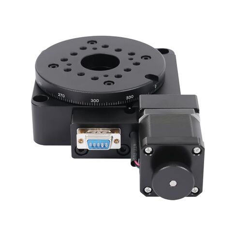 منصة دوارة HT03RA100 آلة دوارة كهربائية مراحل دوارة كهربائية دقيقة قطر الطاولة 100 مم منصة دوارة مرحلة دوران آلية ترس دودي in Kuwait