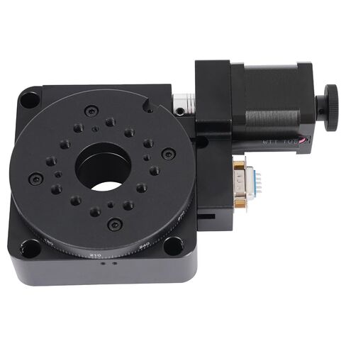 منصة دوارة HT03RA100 آلة دوارة كهربائية مراحل دوارة كهربائية دقيقة قطر الطاولة 100 مم منصة دوارة مرحلة دوران آلية ترس دودي in Kuwait