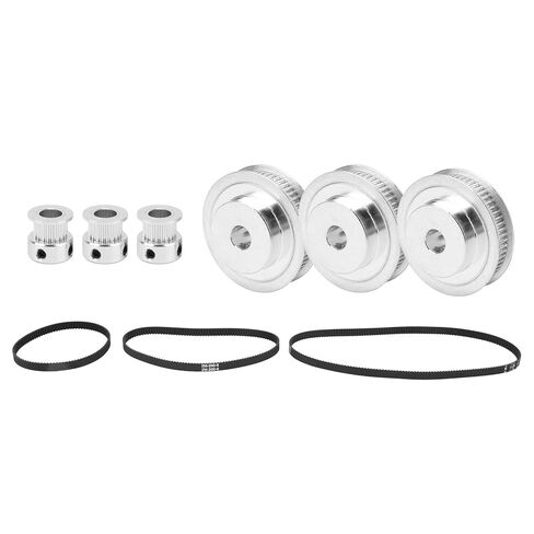 عجلة متزامنة عالية المتانة 20 سنًا/60 سنًا مع حزام توقيت، سهلة التركيب، لآلات الطحن وآلات تشكيل التروس، سبائك الألومنيوم in Kuwait