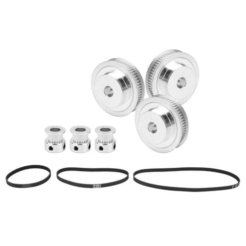 عجلة متزامنة عالية المتانة 20 سنًا/60 سنًا مع حزام توقيت، سهلة التركيب، لآلات الطحن وآلات تشكيل التروس، سبائك الألومنيوم in Kuwait