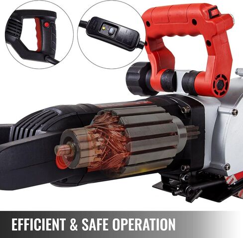 5800W Wall Chaser 38mm/1.5" Cutting Width,Wall Groove Cutting Machine 52mm/2" Cutting Depth,Wall Slotting Machine With 8 Saw Blades 6.3" Diameter 5000r/Min,One-time Forming Dustless in Kuwait