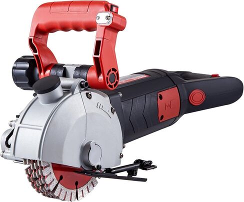 5800W Wall Chaser 38mm/1.5" Cutting Width,Wall Groove Cutting Machine 52mm/2" Cutting Depth,Wall Slotting Machine With 8 Saw Blades 6.3" Diameter 5000r/Min,One-time Forming Dustless in Kuwait