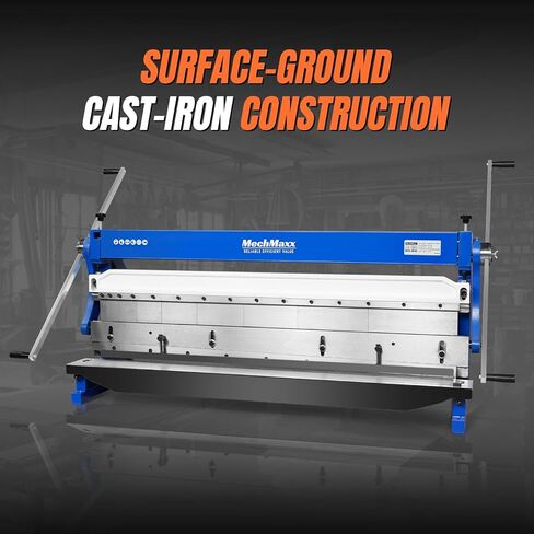 52-inch 3-in-1 Pan and Box Brake – Slip Roll, Shear, Bending Machine for Sheet Metal, 20 Gauge Mild Steel, Adjustable Fingers, Heavy Duty, Metalworking, Fabrication, Rolling, Bending, Model MMCB5220 in Kuwait