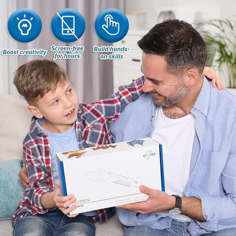 3D Printing Pen Kit, 3D Printer Pen with Adjustable Temperature,Stepless Speed, PLA/ABS Compatible 3D Drawing LCD Display, for Creative Art, DIY Projects,Pink in Kuwait