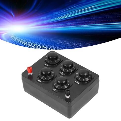 Adjustable Resistor Box 0-9999.9Ω, Variable Resistance Box Decade Resistor Substitution Box Kit for Electronics Labs & STEM Education in Kuwait