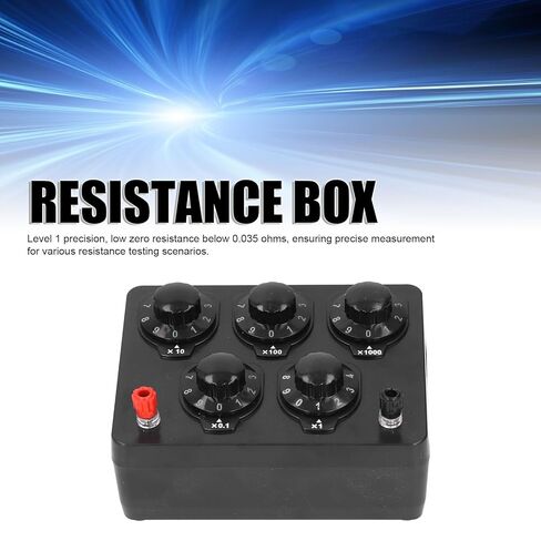 Adjustable Resistor Box 0-9999.9Ω, Variable Resistance Box Decade Resistor Substitution Box Kit for Electronics Labs & STEM Education in Kuwait