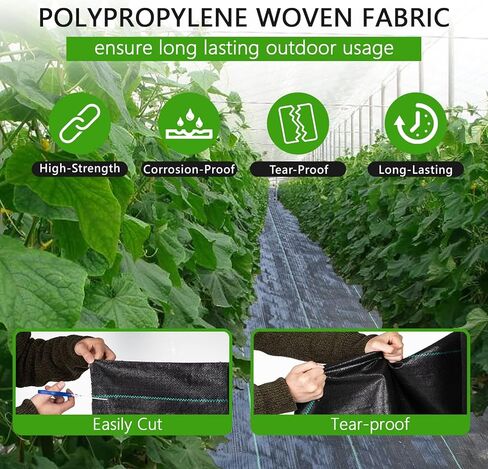 13ft x 60ft Driveway Fabric 5oz Heavy Duty, 800lbs Tensile Strength Woven Geotextile Fabric, Commercial Grade Ground Stabilization Underlayment for Road, Gravel, Erosion Control in Saudi Arabia