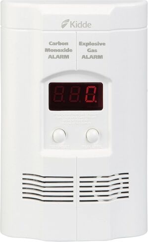 Kidde Carbon Monoxide Detector, Propane, Natural, Methane, & Explosive Gas Alarm, Plug-in Wall with 9-Volt Battery Backup, Digital LED Display in Saudi Arabia